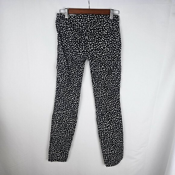 Tory Burch Walker Jeans Pants Size 25 Dotted Pony Print Denim Stretch Ankle - Picture 5 of 14